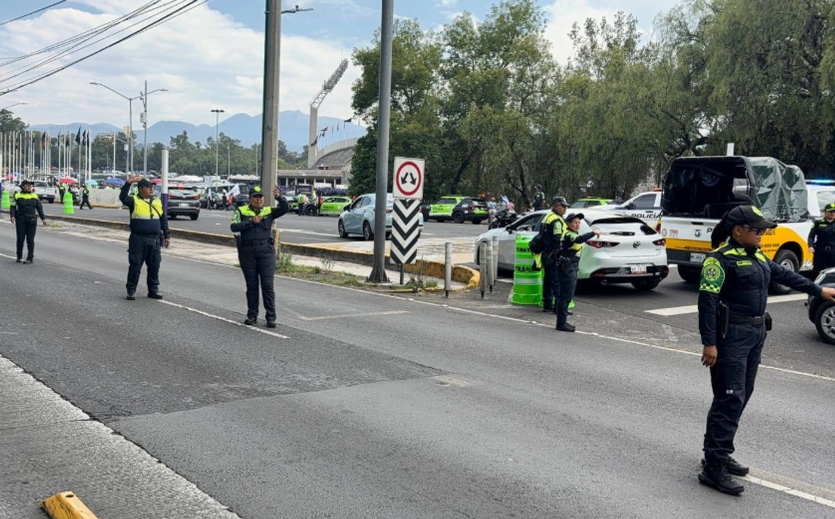 Operativo de seguridad blinda final Pumas - Cruz Azul en el Olímpico Universitario