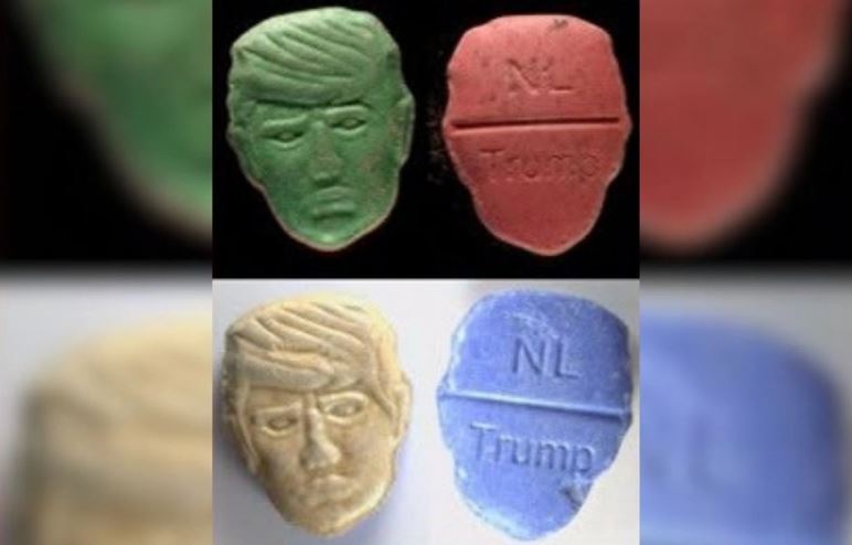 Alertan sobre pastillas de éxtasis con forma de Trump en Países Bajos