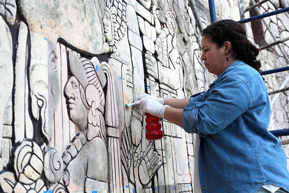 Avanzan trabajos de restauración y limpieza del Monumento a la Patria