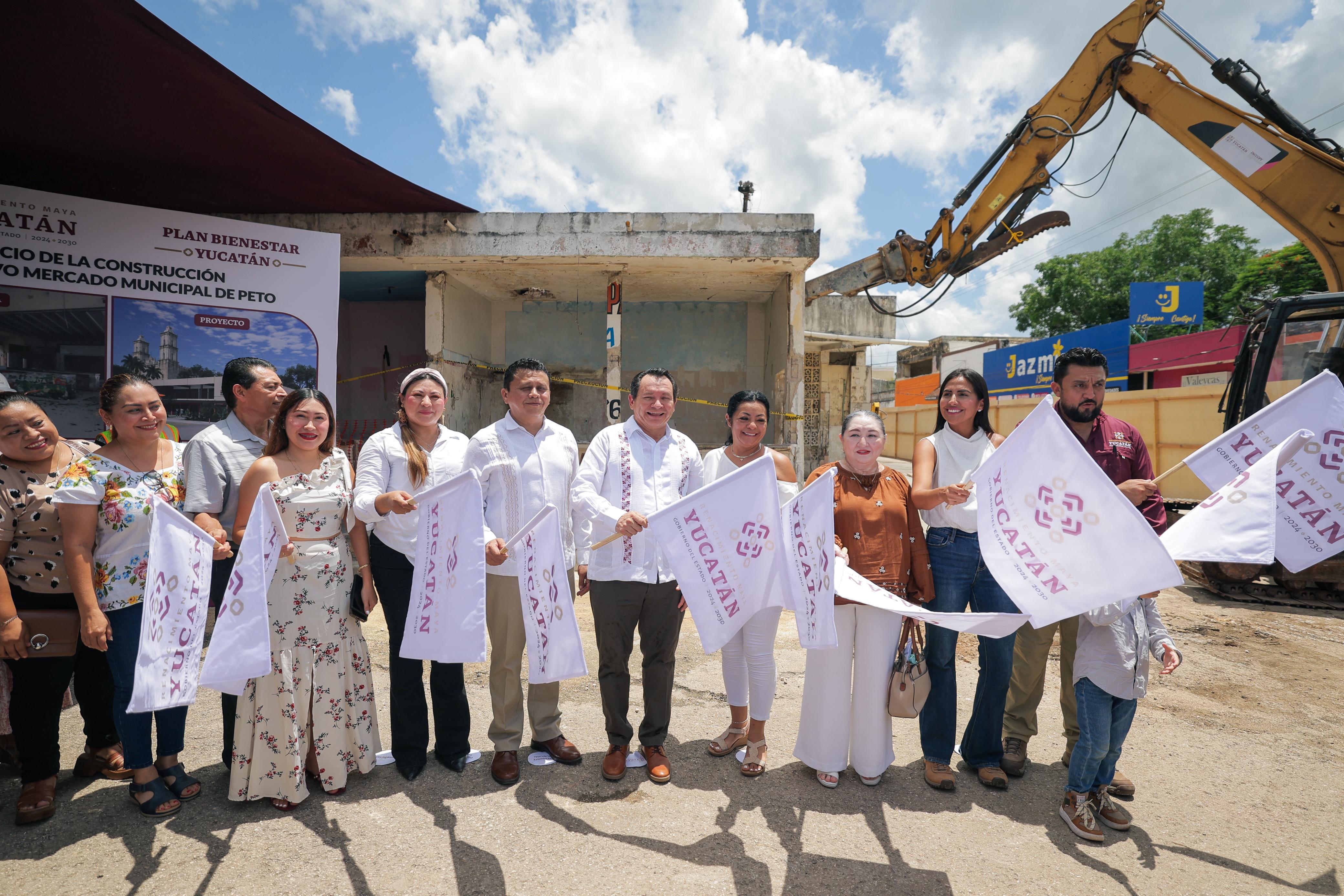 Comienza construcción del nuevo Mercado Municipal de Peto, Yucatán