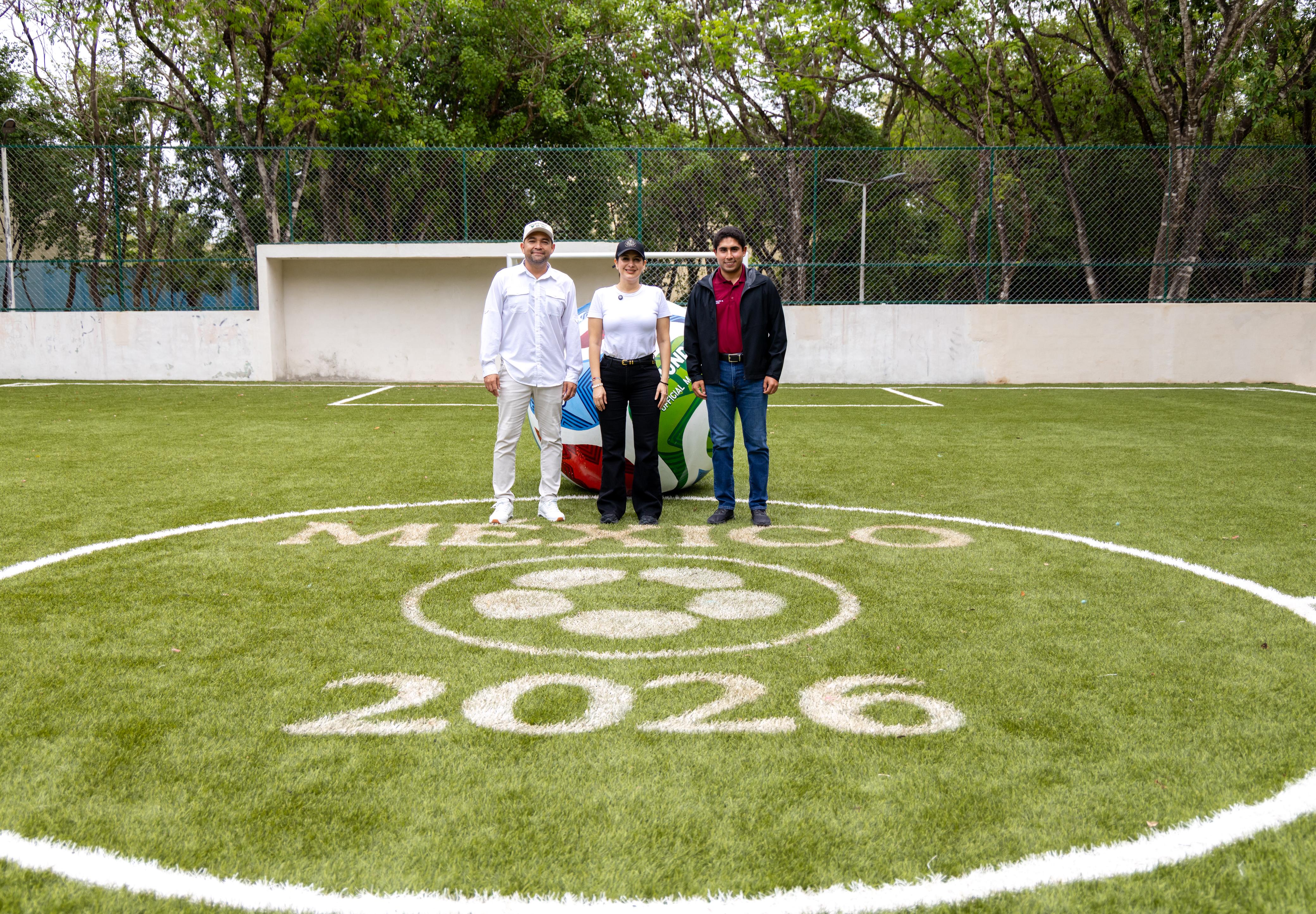 Estefanía Mercado supervisa obras deportivas en Playa del Carmen como parte del Mundial Social 2026