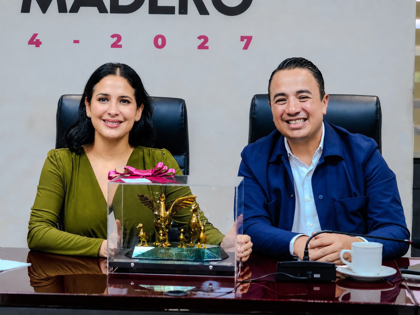 Estefanía Mercado fortalece agenda municipalista con presidente de la Conamm