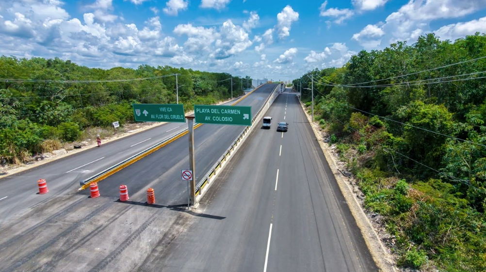 Concluye repavimentación del puente vehicular de la avenida Flor de Ciruelo en Playa del Carmen