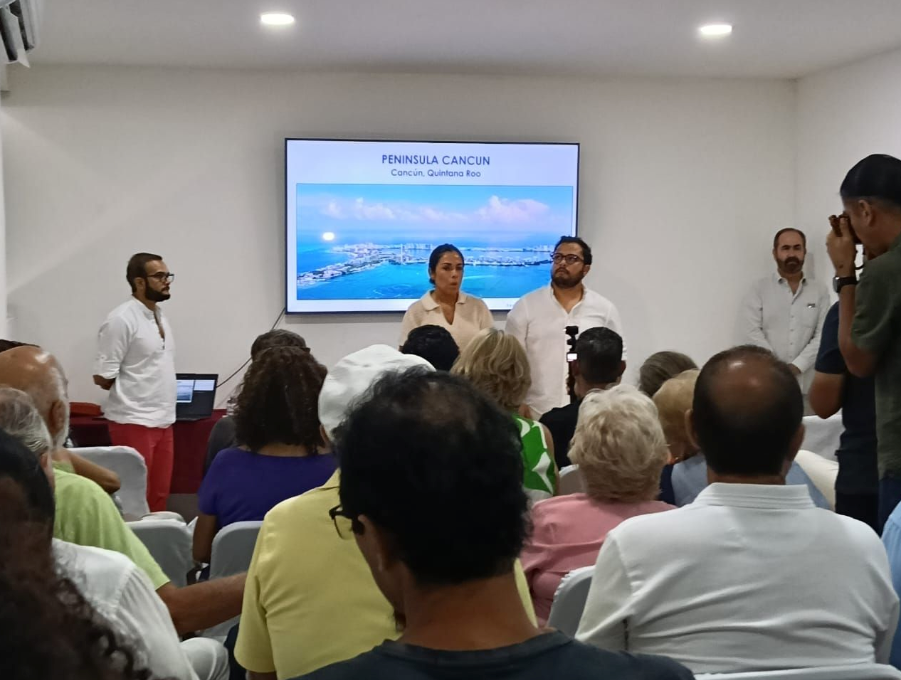 Presentan proyecto Península Cancún a vecinos de Pok Ta Pok; no les convence