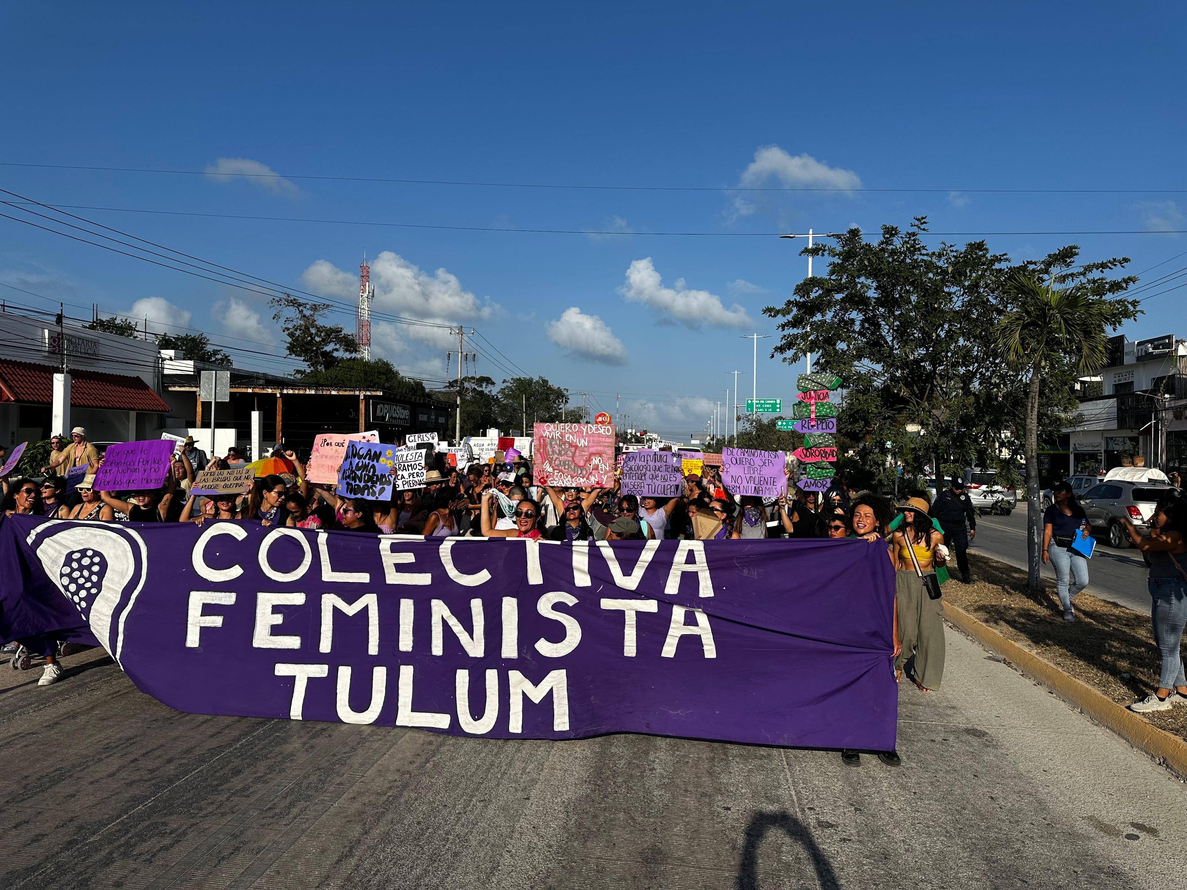 Colectiva Feminista de Tulum da a conocer programa de actividades del 8M