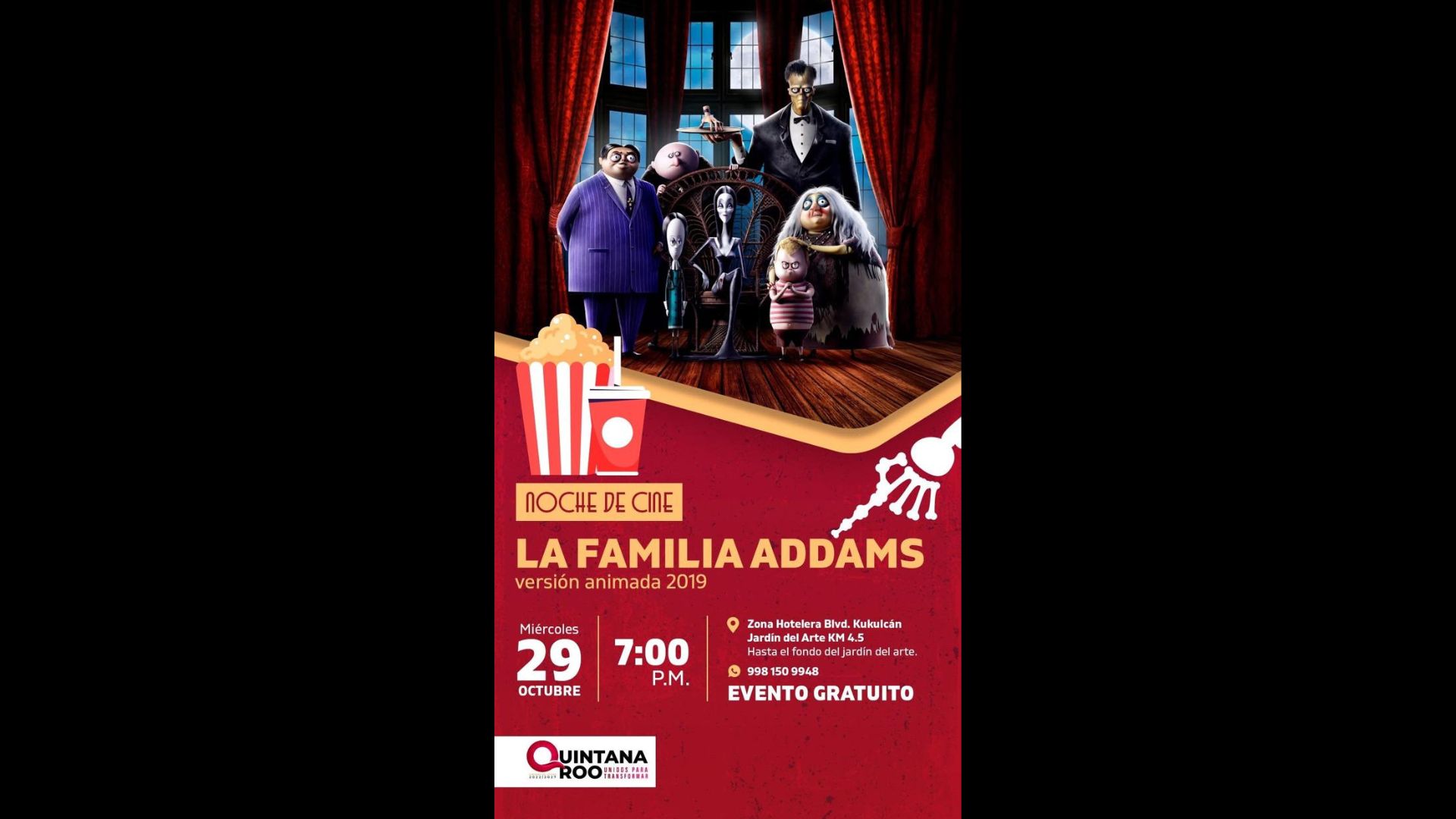 Con Noche de Cine promueven convivencia en zona hotelera de Cancún