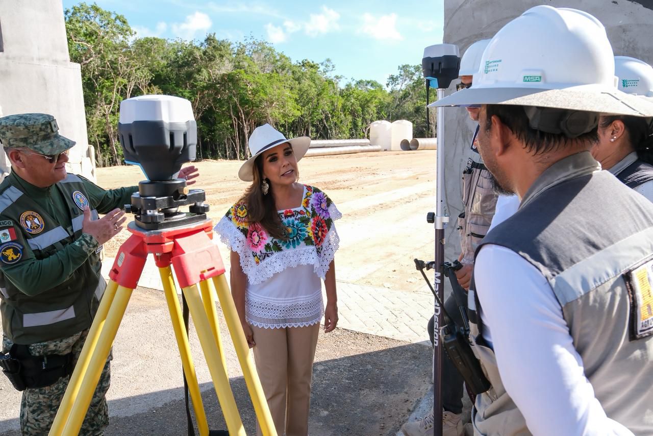 Constata Mara Lezama con Sedena progreso de la Puerta al Mar, en Felipe Carrillo Puerto