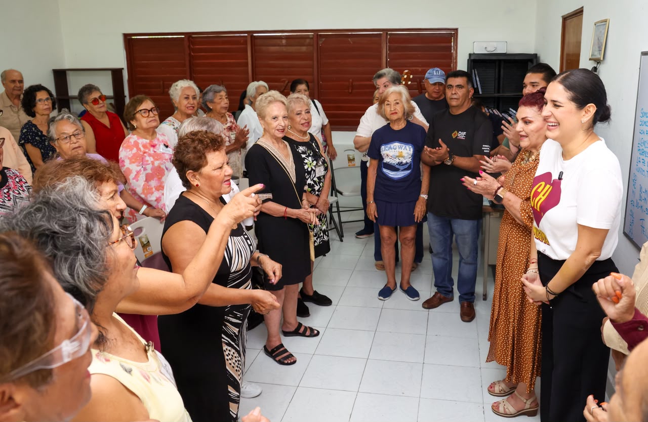 Estefanía Mercado supervisa el Club del Adulto Mayor y refrenda apoyo a las personas mayores