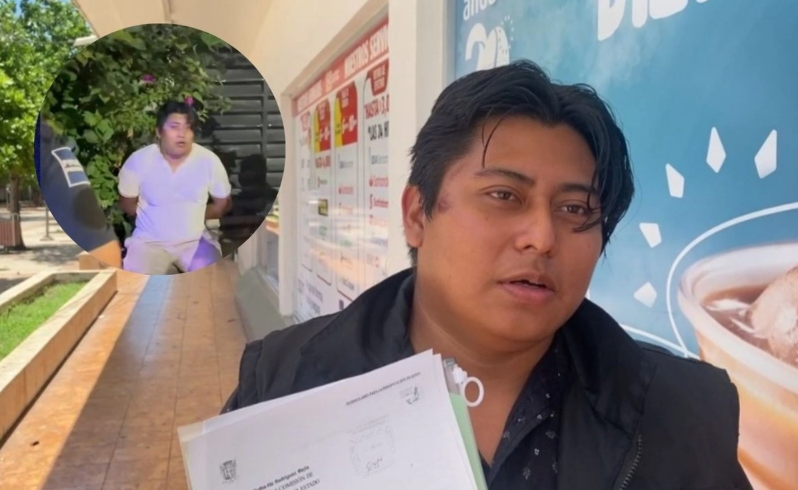 Reportero de Campeche presenta queja en la Comisión Estatal de DH por agresión de policías mientras ejercía su labor