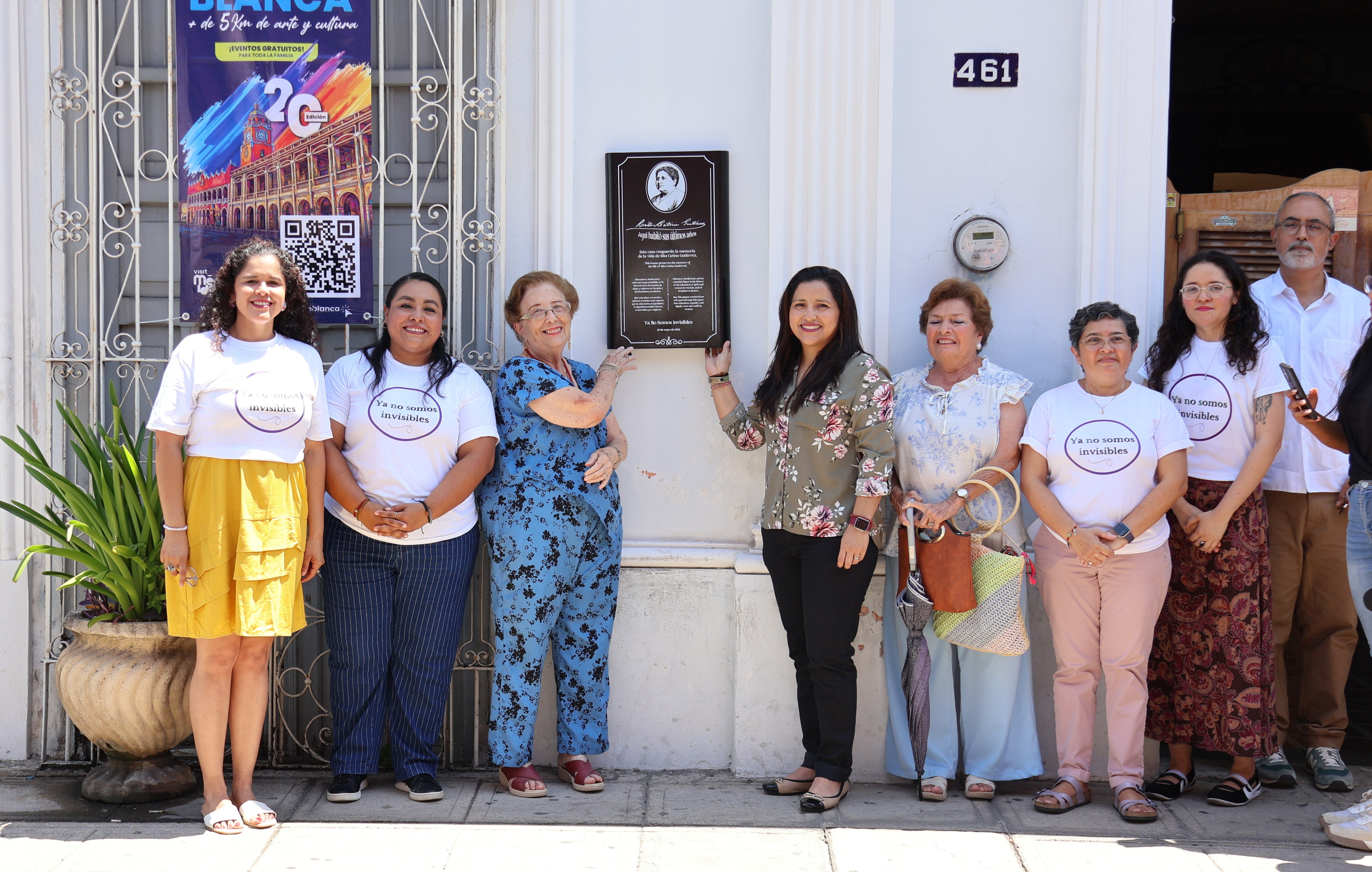 Colocan placa en el lugar que falleció Rita Cetina a 180 años de su natalicio 