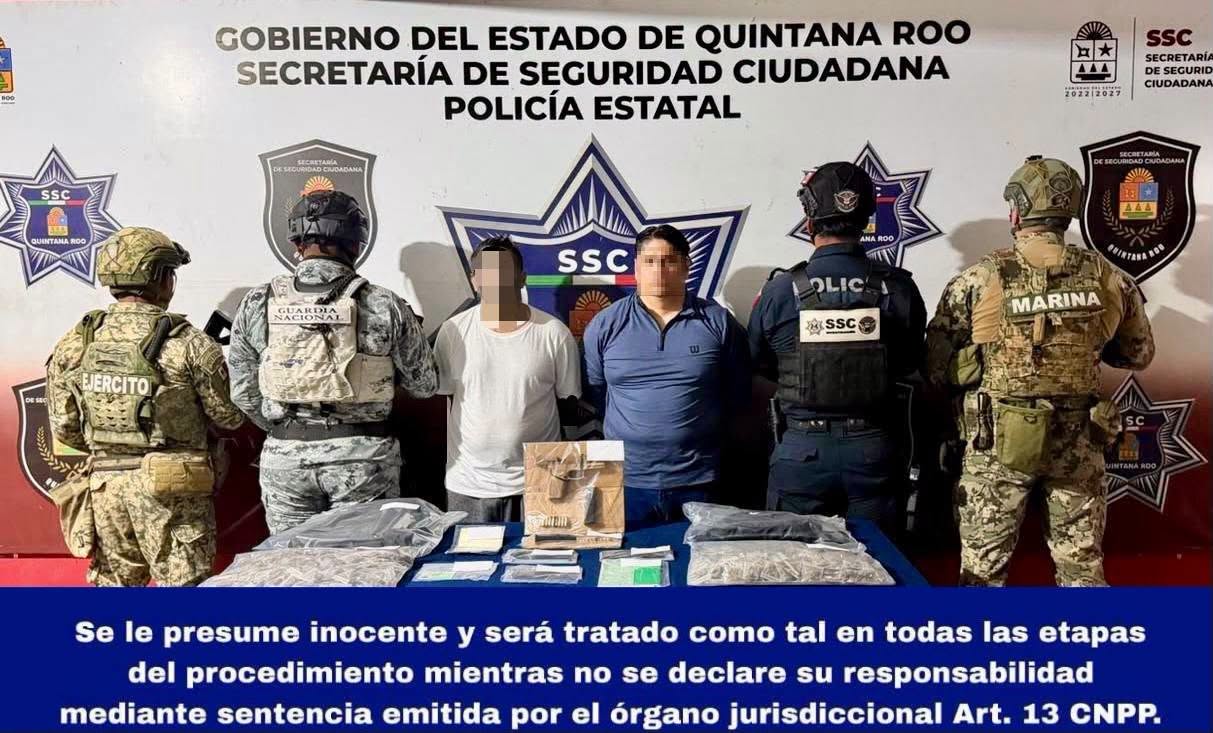 Capturan en Quintana Roo a dos prófugos de Guatemala con ficha roja de Interpol