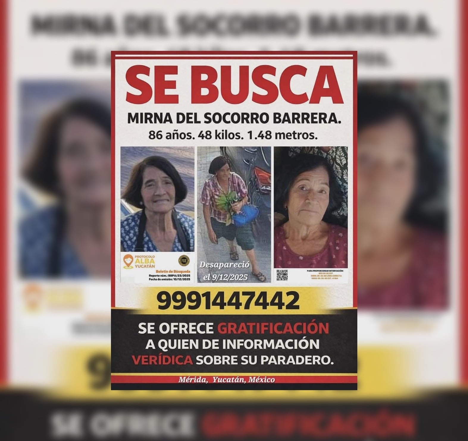 Familia de Mirna Barrera, mujer desaparecida en Mérida, es víctima de intentos de estafa