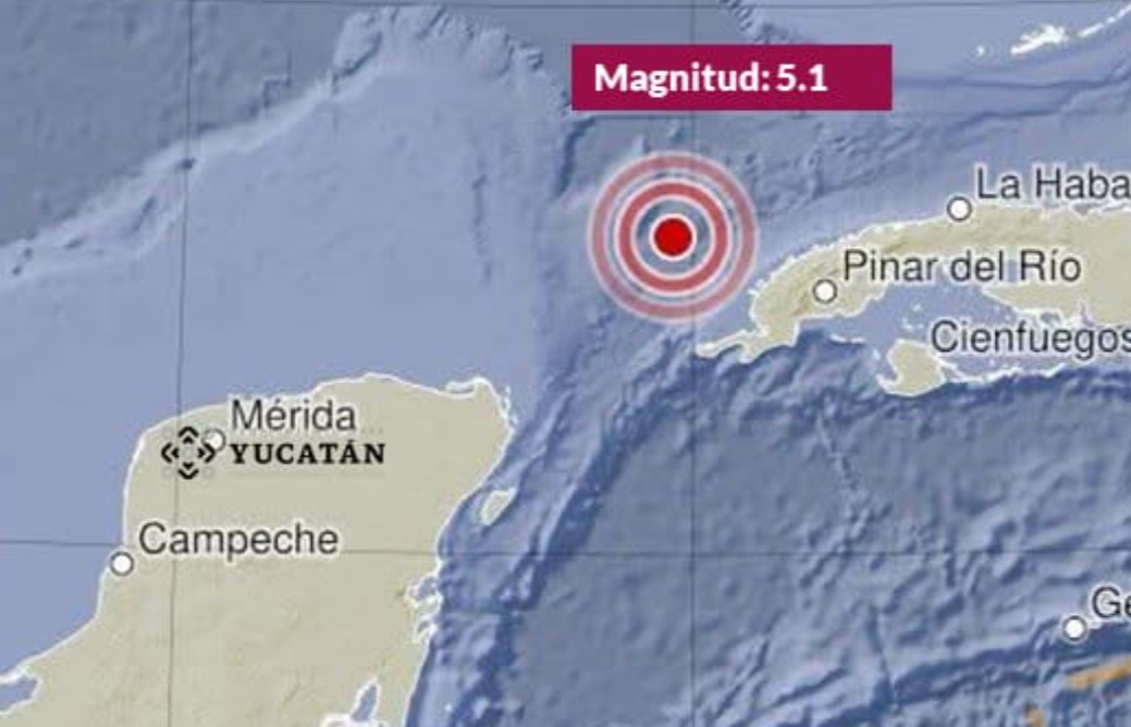Sismo con epicentro en Cuba es perceptible nuevamente en Yucatán 