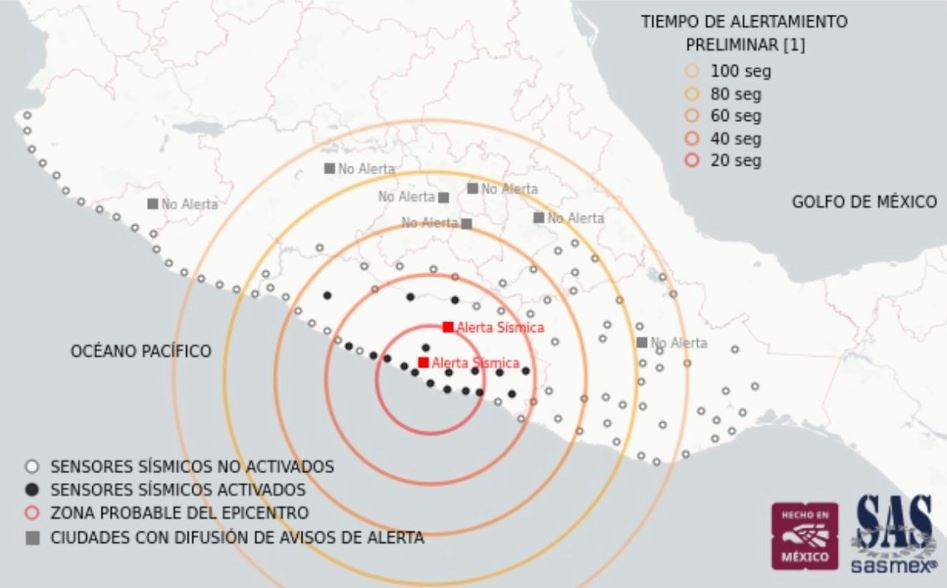 Sismo magnitud 5.2 en Guerrero se percibe ligeramente en CDMX