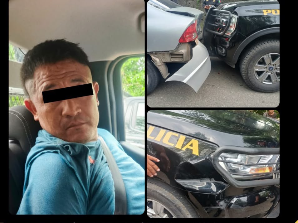 Detienen a un hombre por no parar su vehículo y dañar unidades de la SSP en Mérida