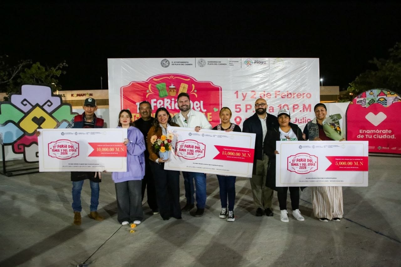 Deja más de un millón de pesos en derrama económica la Feria del Tamal y del Atole 2026 en Playa del Carmen