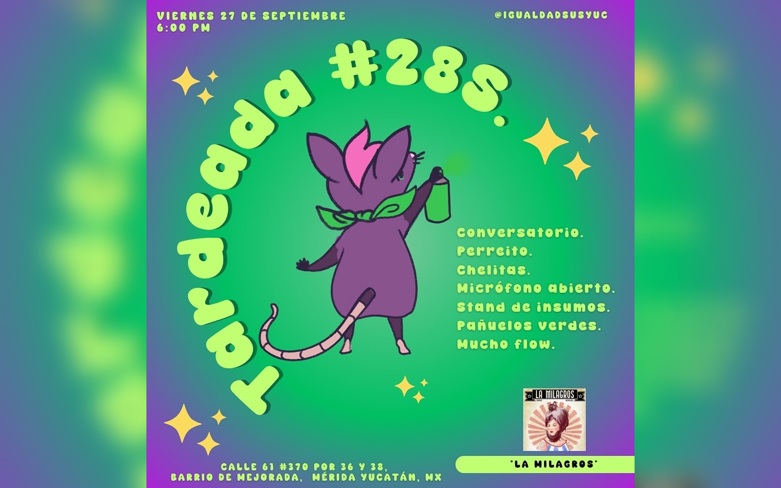 Convocan a la Tardeada #28S para conversar sobre el aborto en Yucatán 