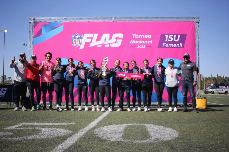 Equipo de tochito bandera de QRoo se corona en Torneo Nacional Femenil NFL