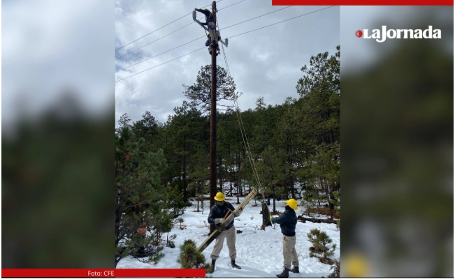 CFE, con energía suficiente para México ante la tormenta invernal en EU