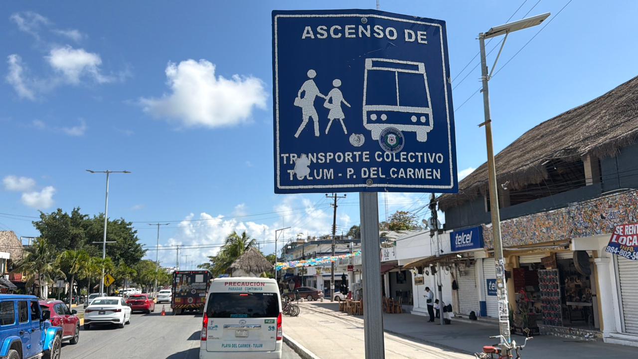 Implementarán cobro digital en unidades de transporte de la ruta Tulum-Playa del Carmen 