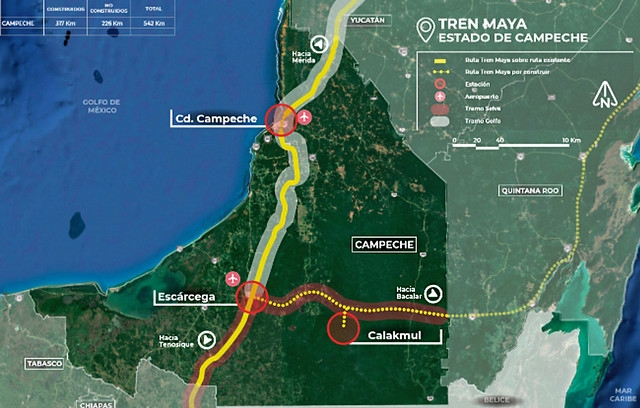 Viables, estaciones en Tenosique y Palenque del Tren Maya: Carabias