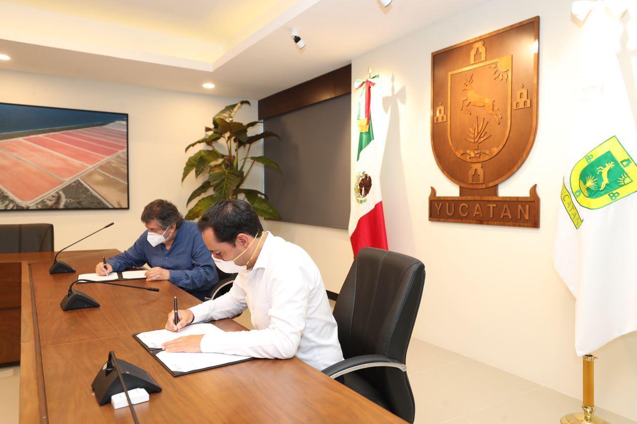 Firman convenio Fonatur y Yucatán para impulsar trabajos del Tren Maya