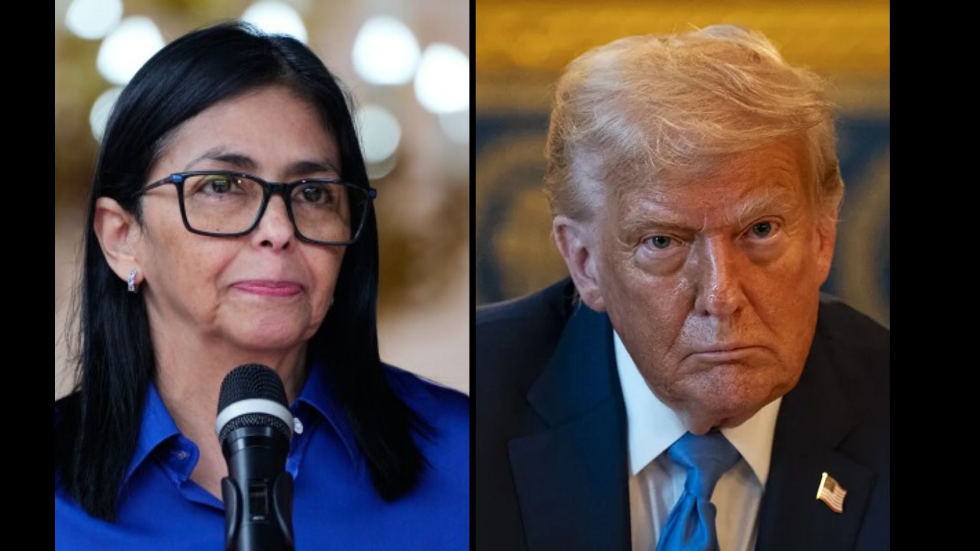 Trump invita a Delcy Rodríguez a una visita en Estados Unidos; no hay fecha definida
