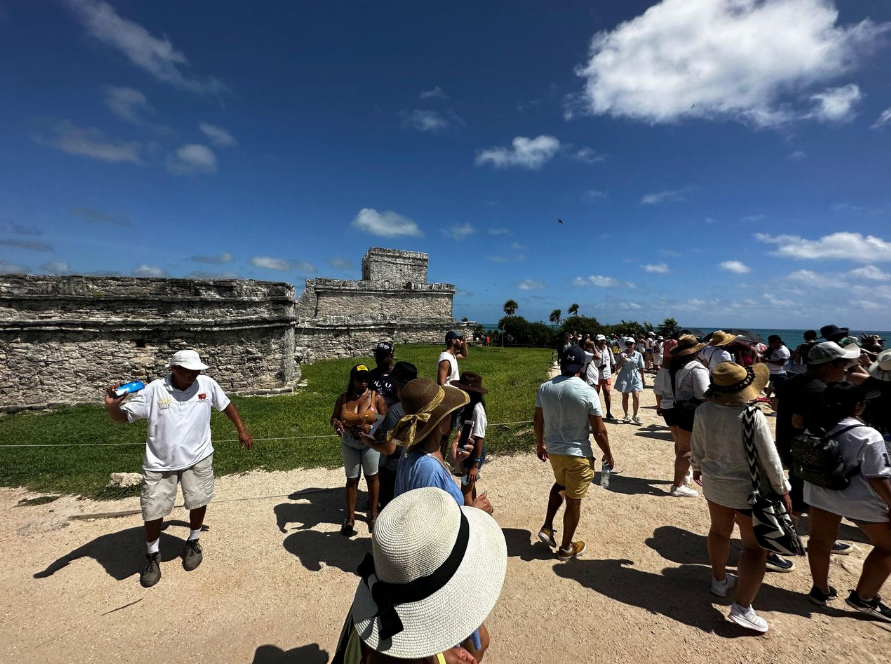 Reportan baja afluencia en zona arqueológica de Tulum