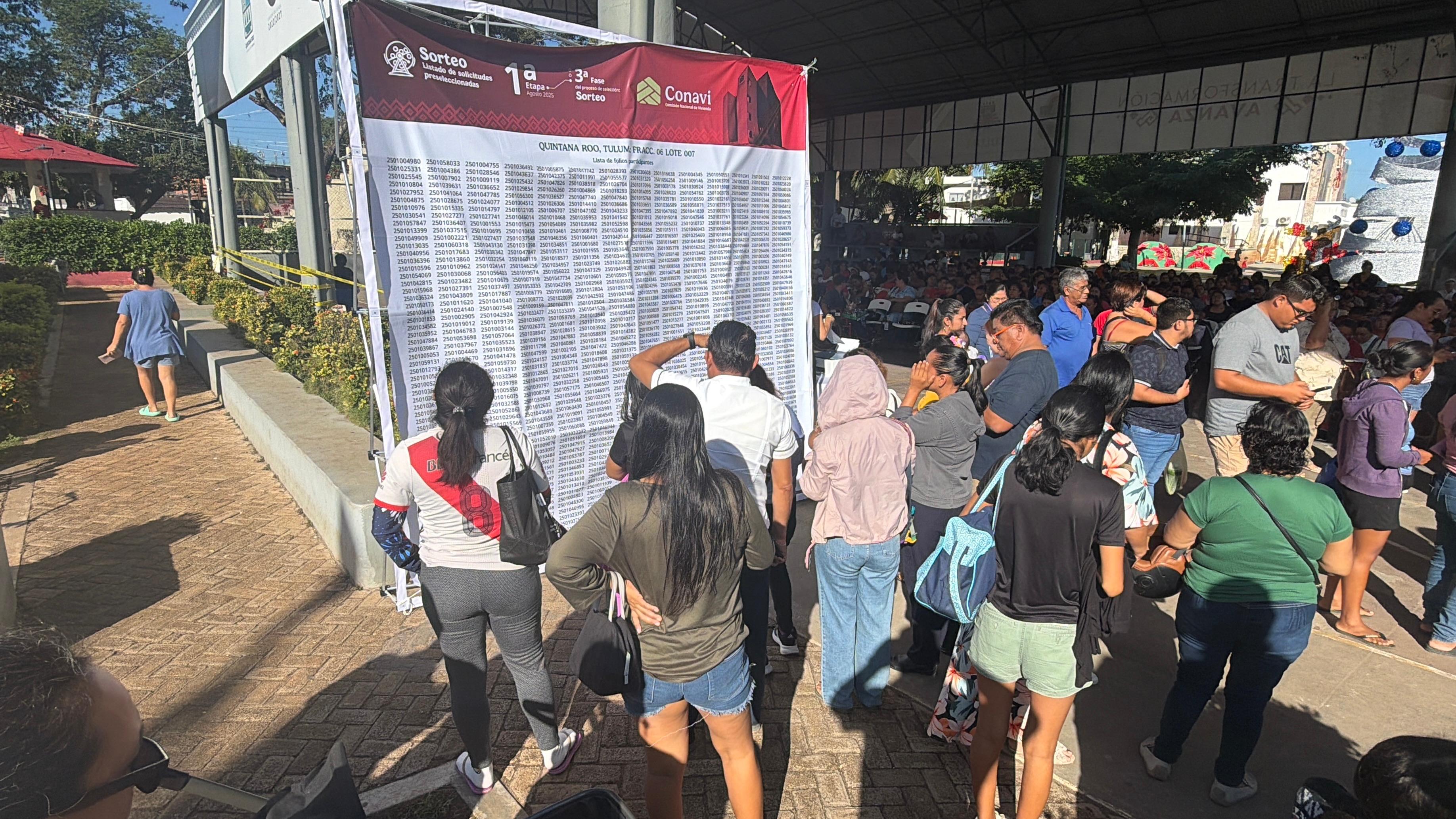 En Tulum, 178 personas resultan seleccionadas en sorteo de la Conavi