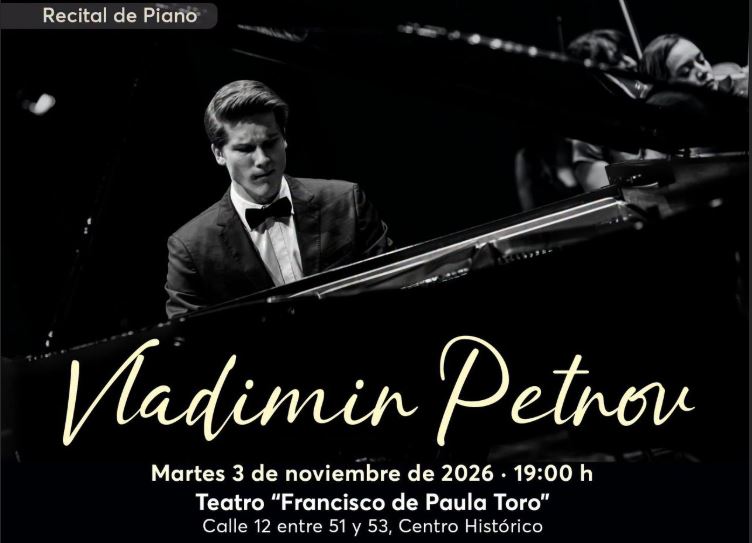 Vladimir Petrov regresa a Campeche con un recital de piano en el Teatro Francisco de Paula Toro